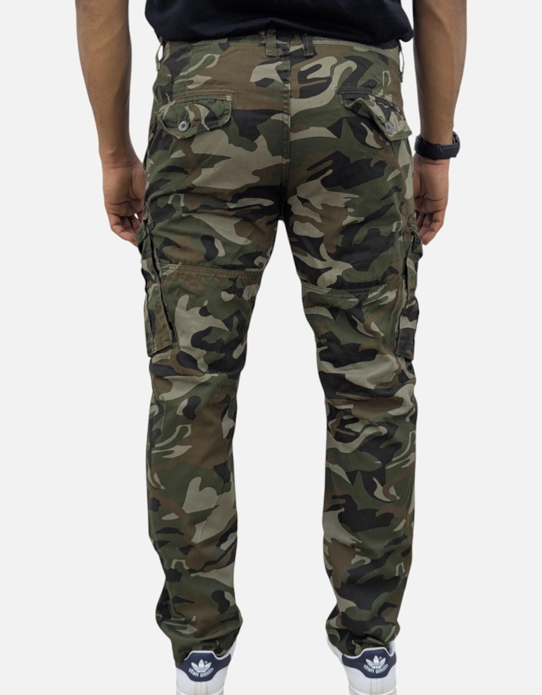 Mens Cargo Trousers Combat Pants Regular Fit Cotton Chino WorkWear Casual Bottom