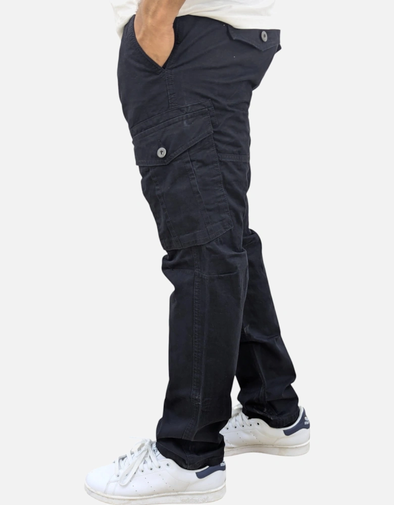 Mens Cargo Trousers Combat Pants Regular Fit Cotton Chino WorkWear Casual Bottom