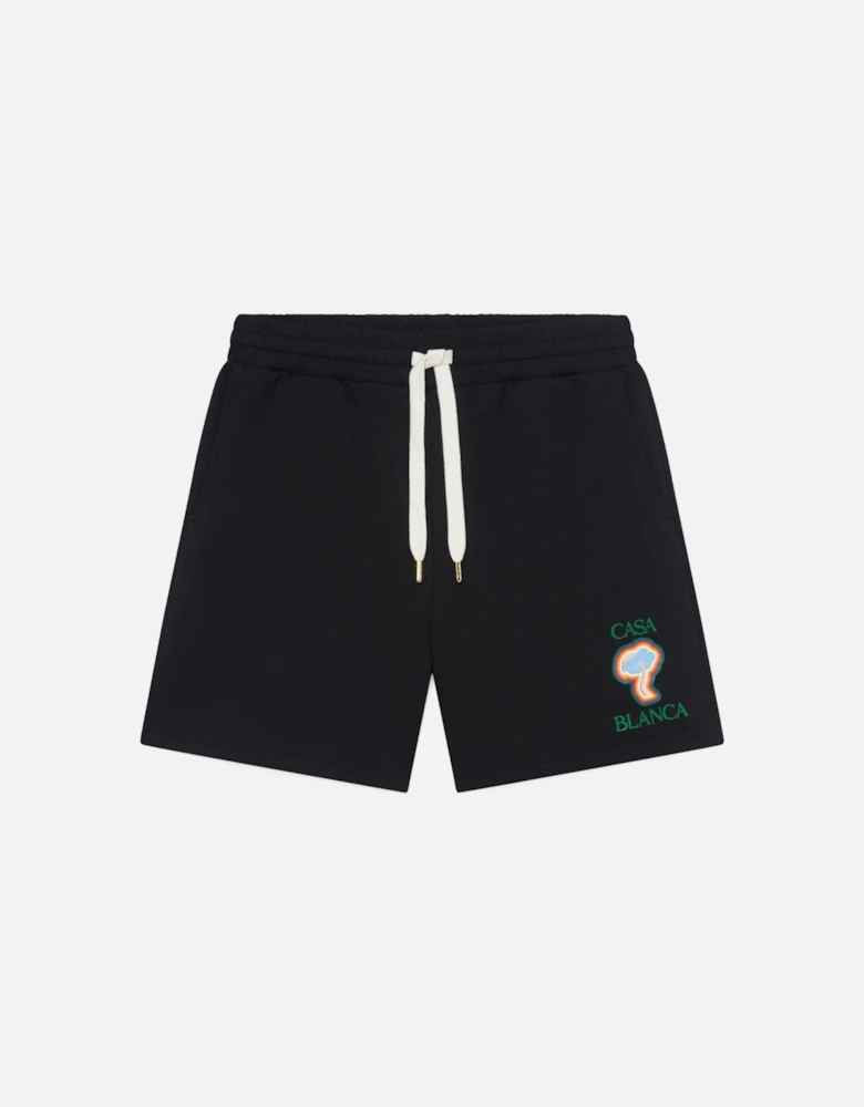 Mens Shorts Organic Terry Cotton Rainbow Mushroom Bermuda Shorts