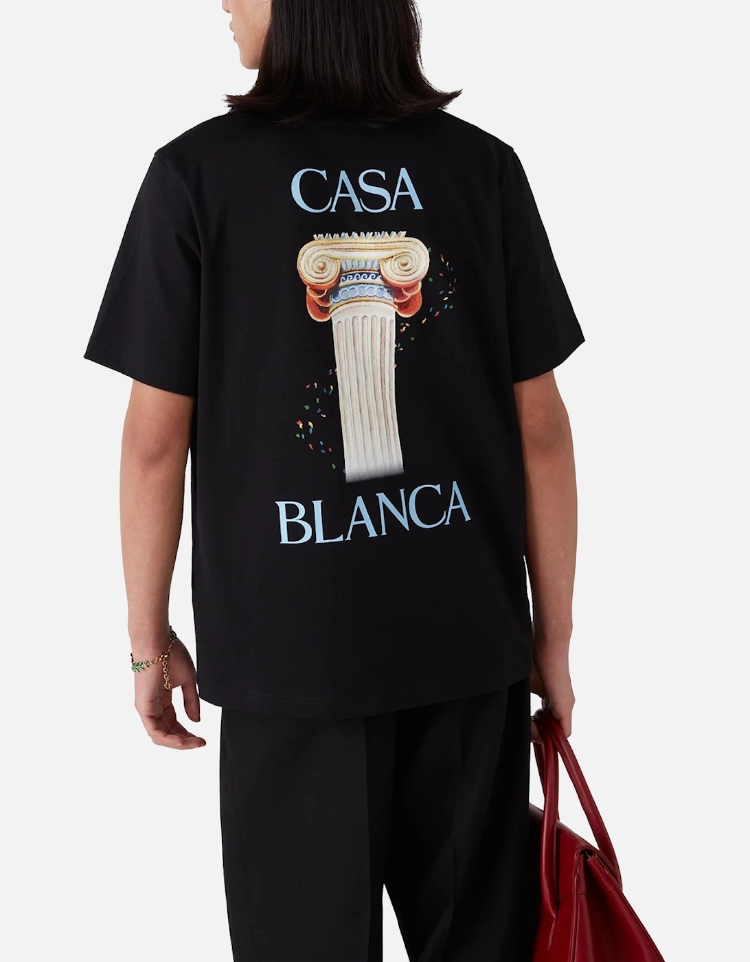Men T Shirt La Colomne Printed T-Shirt Short Sleeve Crew Neck Summer Tee