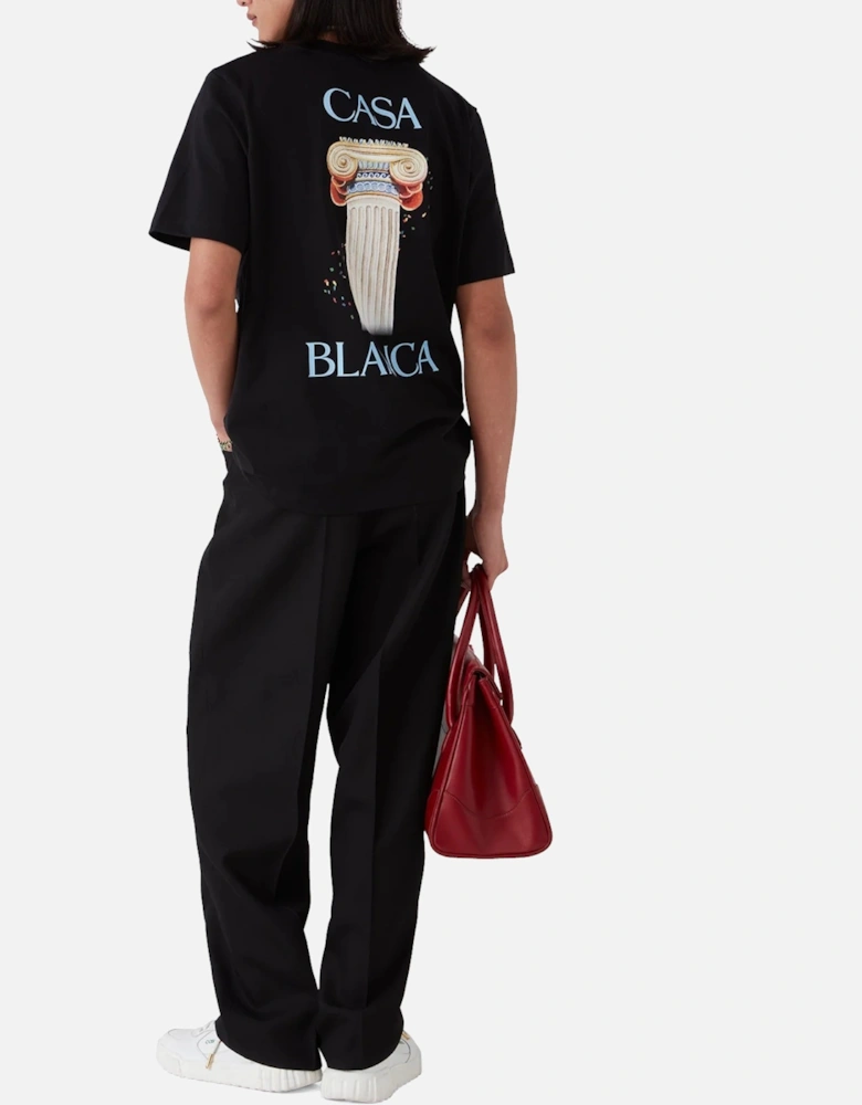Men T Shirt La Colomne Printed T-Shirt Short Sleeve Crew Neck Summer Tee