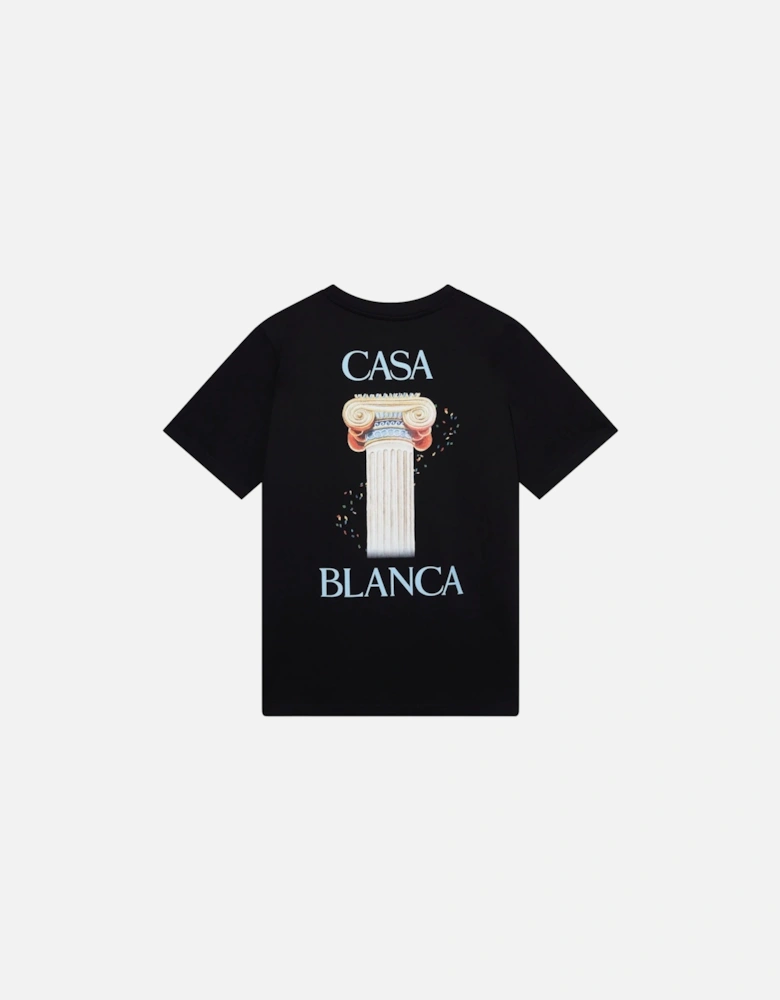 Men T Shirt La Colomne Printed T-Shirt Short Sleeve Crew Neck Summer Tee