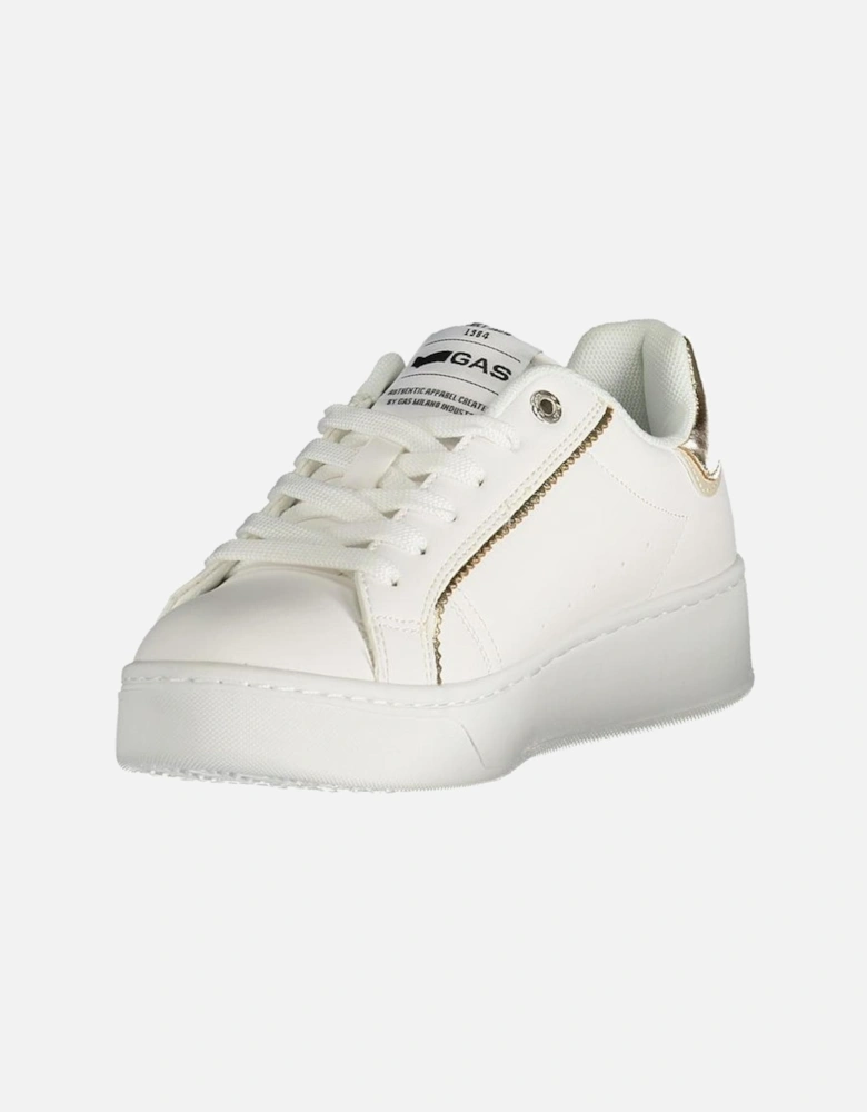 Jade Platform LTX Sports Shoes with Gold Details Women - White