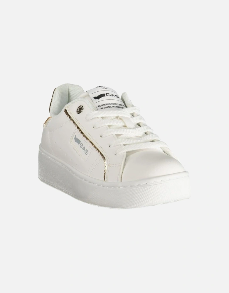 Jade Platform LTX Sports Shoes with Gold Details Women - White