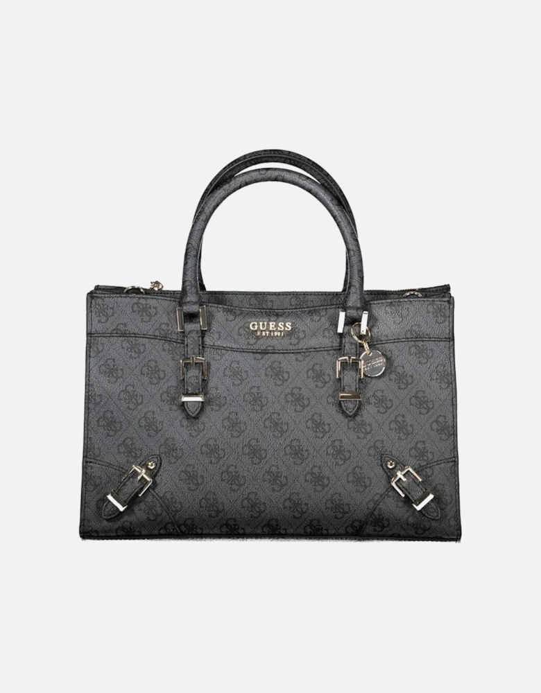 Two-Handle Shoulder Bag with Multiple Compartments Women - Black