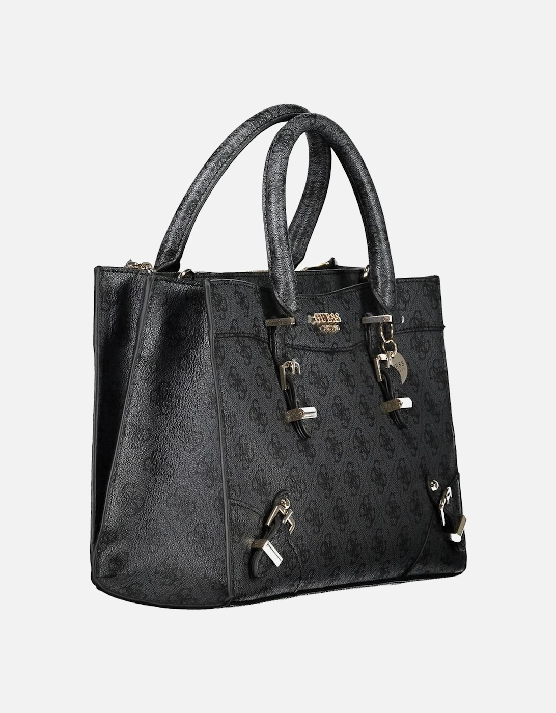 Two-Handle Shoulder Bag with Multiple Compartments Women - Black