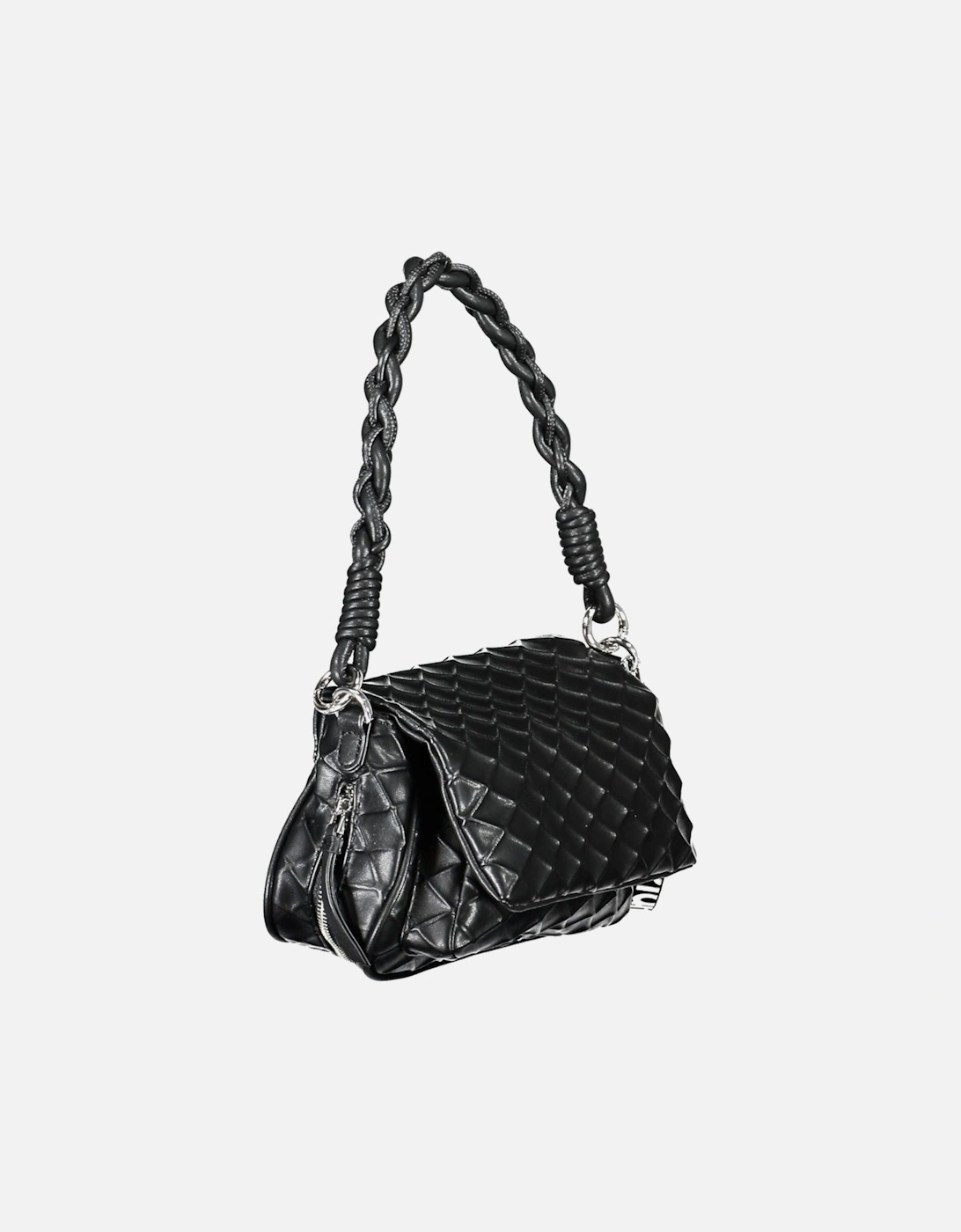 Sophisticated Expandable Shoulder Bag with Dual Compartments and