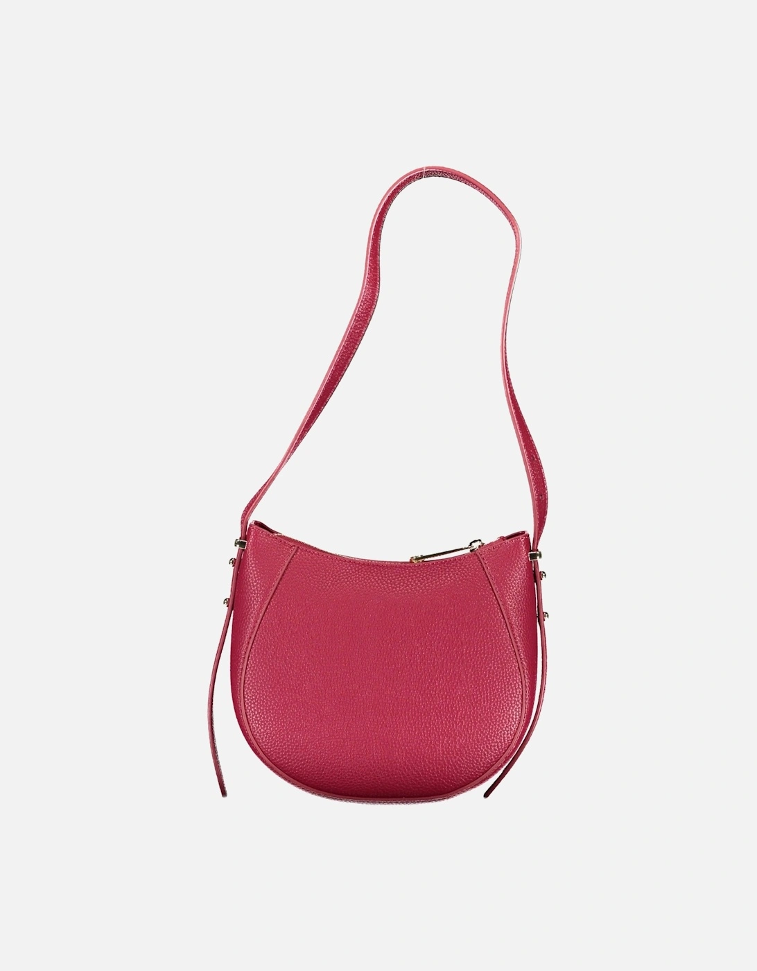 Versatile Red Shoulder Bag with Adjustable Strap and Zip Closure Women