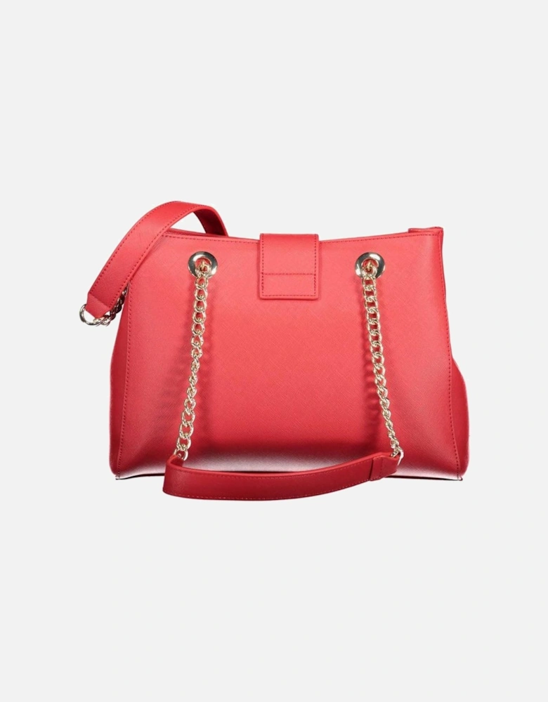 Chain Shoulder Bag with Multiple Compartments Women - Red Handbags