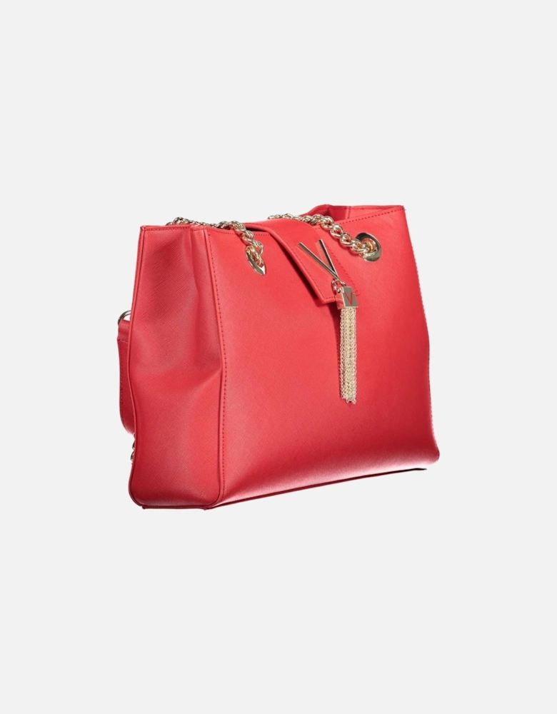 Chain Shoulder Bag with Multiple Compartments Women - Red Handbags