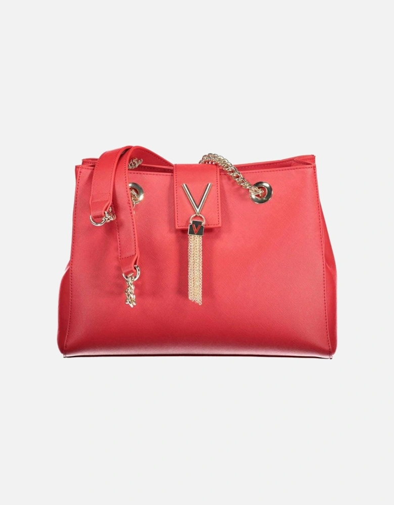 Chain Shoulder Bag with Multiple Compartments Women - Red Handbags