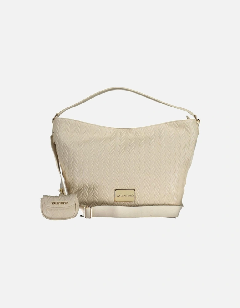 Recycled Handle Bag with Removable Shoulder Strap Women - White