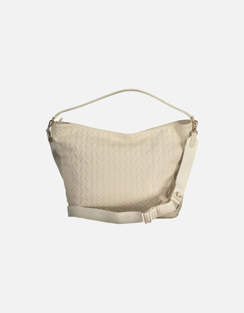 Recycled Handle Bag with Removable Shoulder Strap Women - White