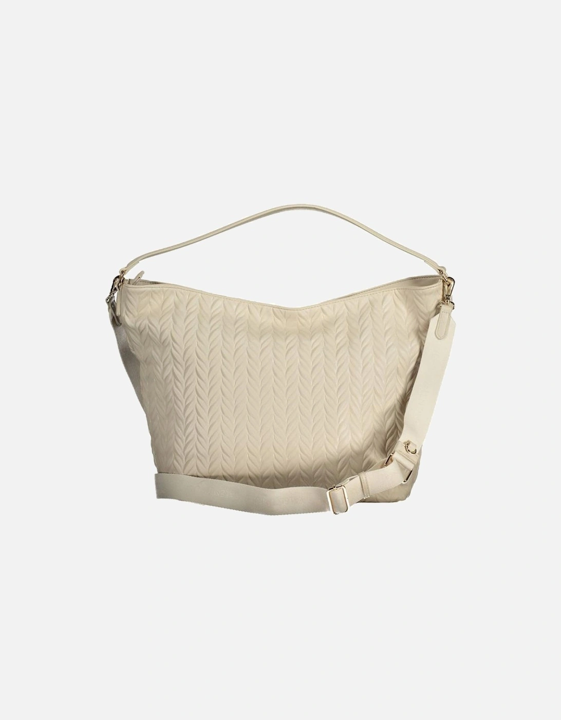 Recycled Handle Bag with Removable Shoulder Strap Women - White