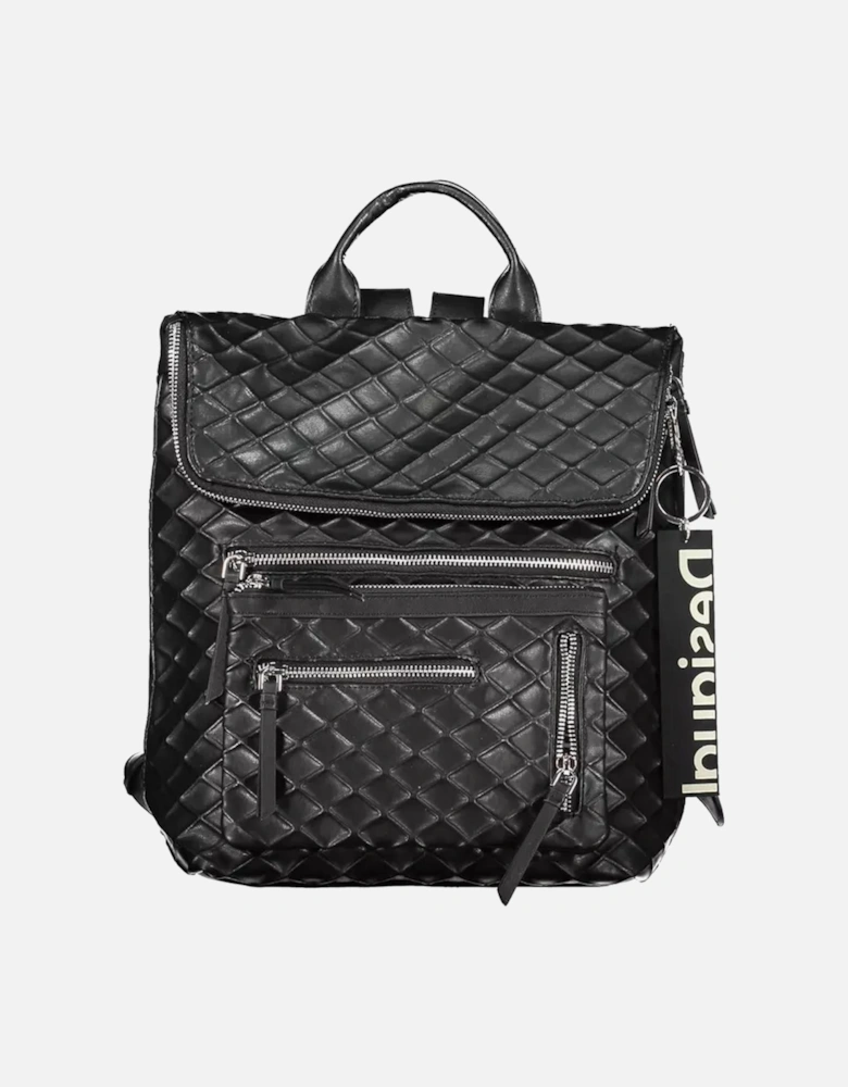 Contrasting Detail Zip Closure Backpack with Multiple Pockets Women -