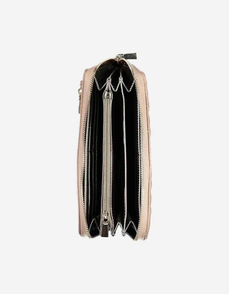 Vibrant Wallet with Multiple Compartments and Zip Closure Women - Pink
