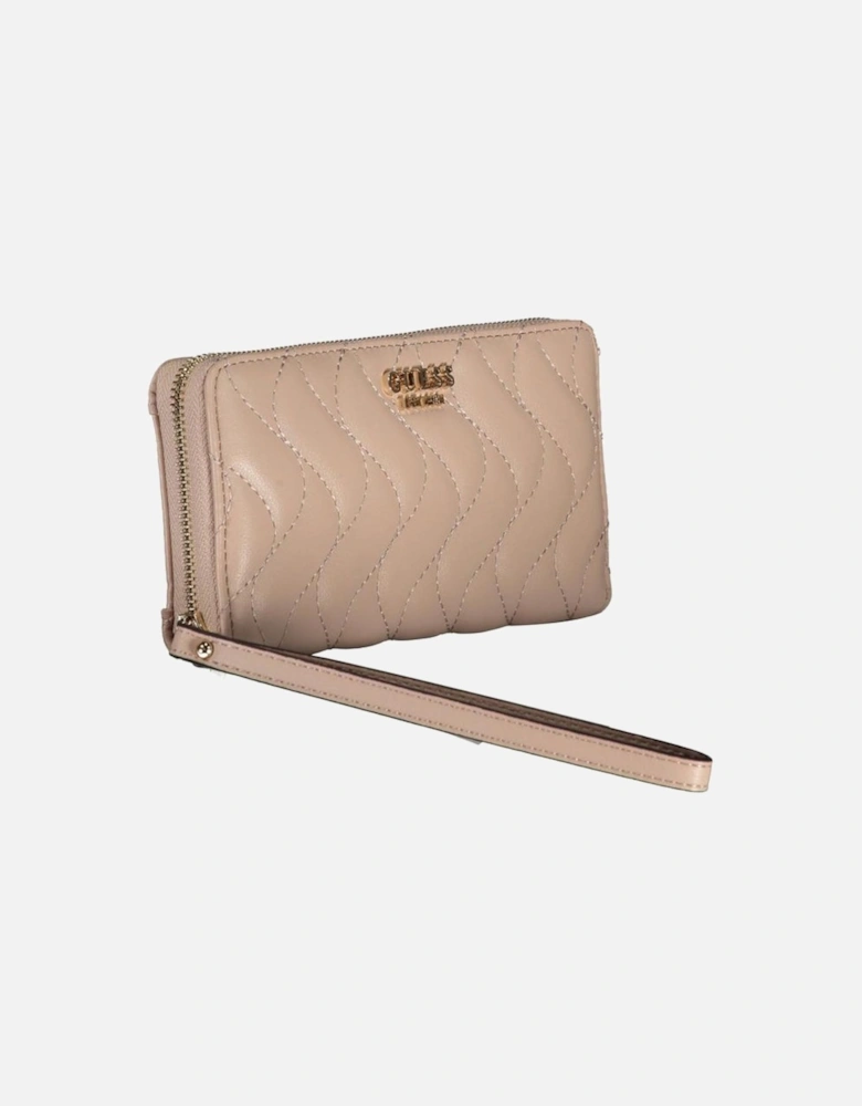 Vibrant Wallet with Multiple Compartments and Zip Closure Women - Pink