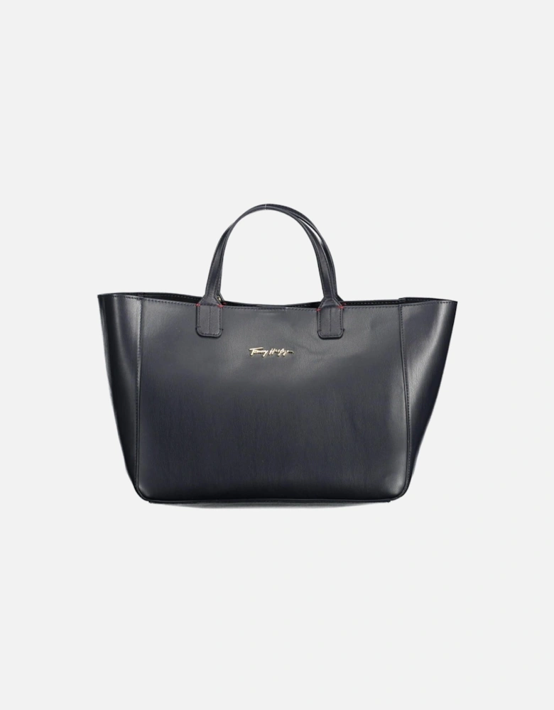 Sophisticated Blue Handbag with Versatile Carrying Options Women