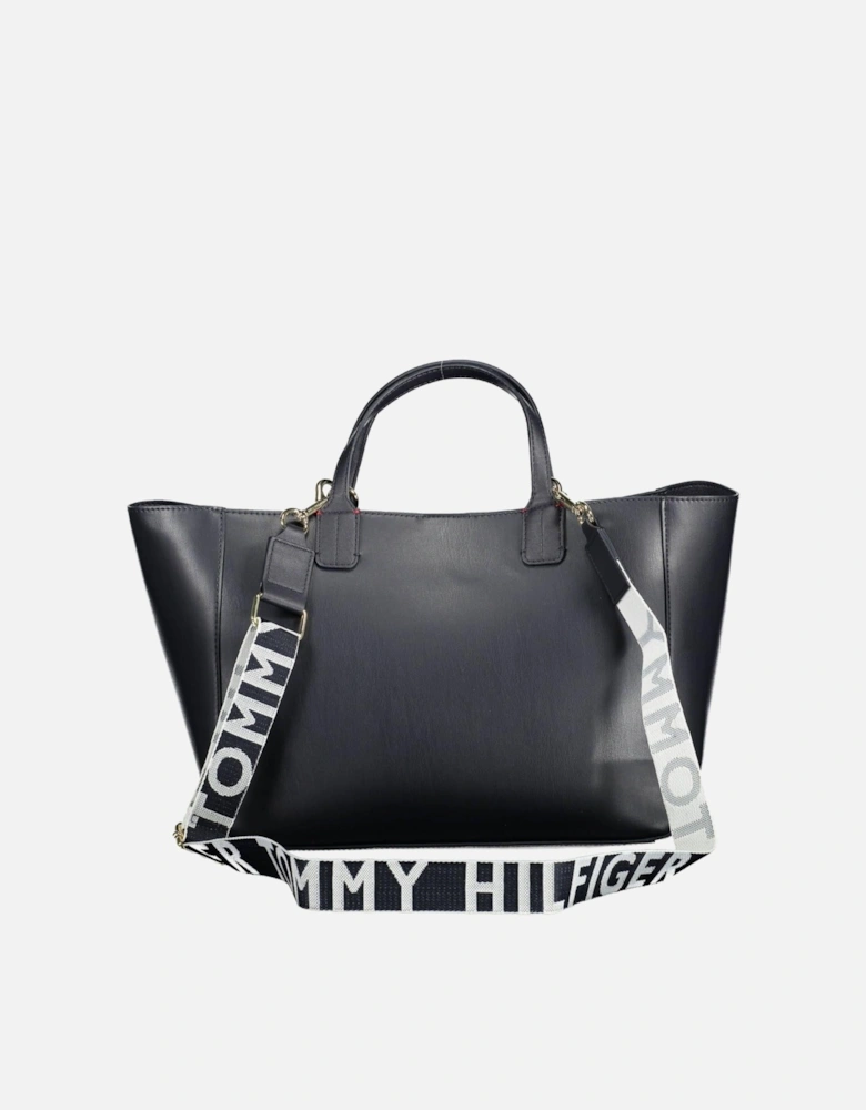 Sophisticated Blue Handbag with Versatile Carrying Options Women