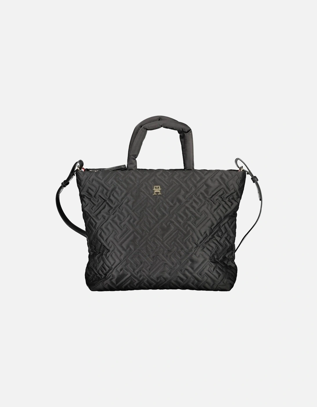 Black Recycled Polyester Shoulder Bag with Adjustable Strap by Women, 4 of 3