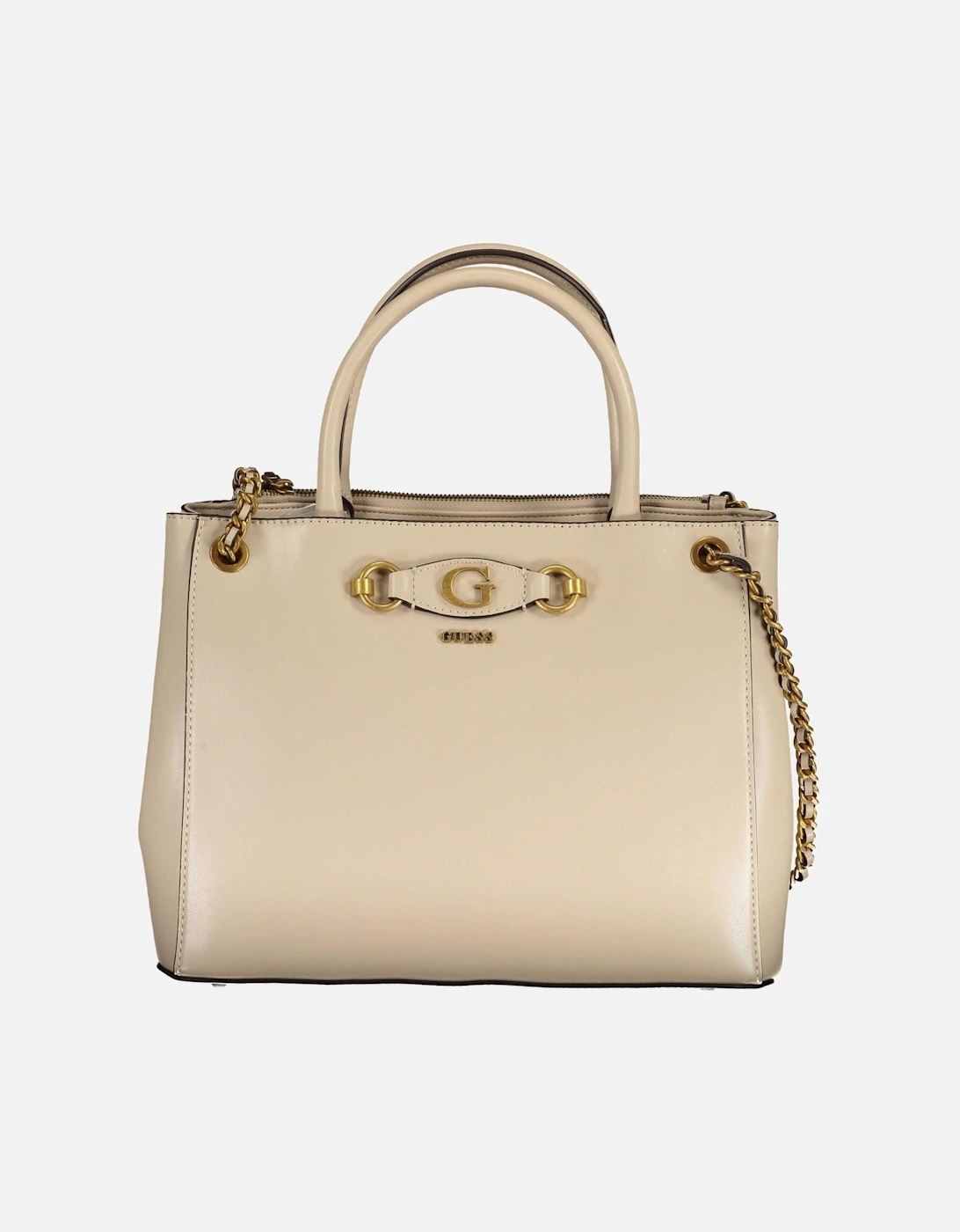 Beige Handbag with Versatile Carrying Options and Spacious Interior, 4 of 3