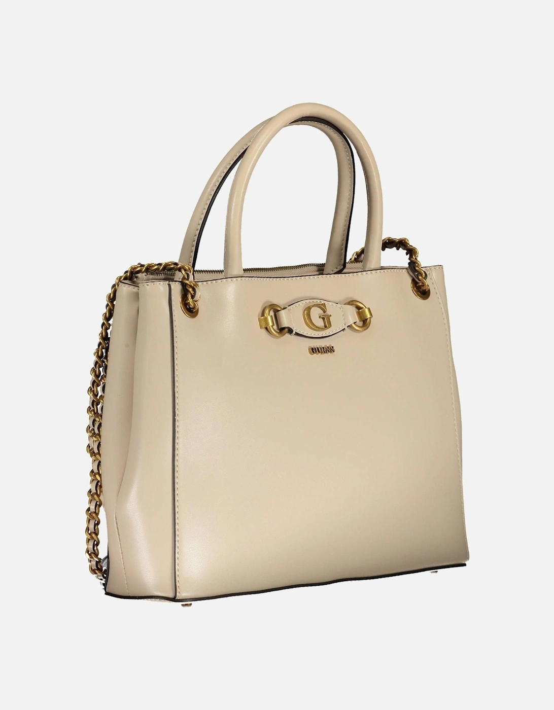 Beige Handbag with Versatile Carrying Options and Spacious Interior