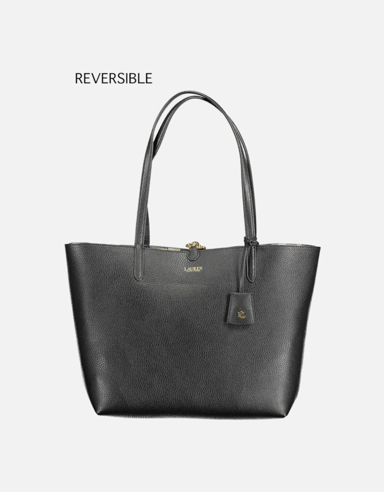 Reversible Shoulder Bag with Removable Clutch Women - Black Handbags