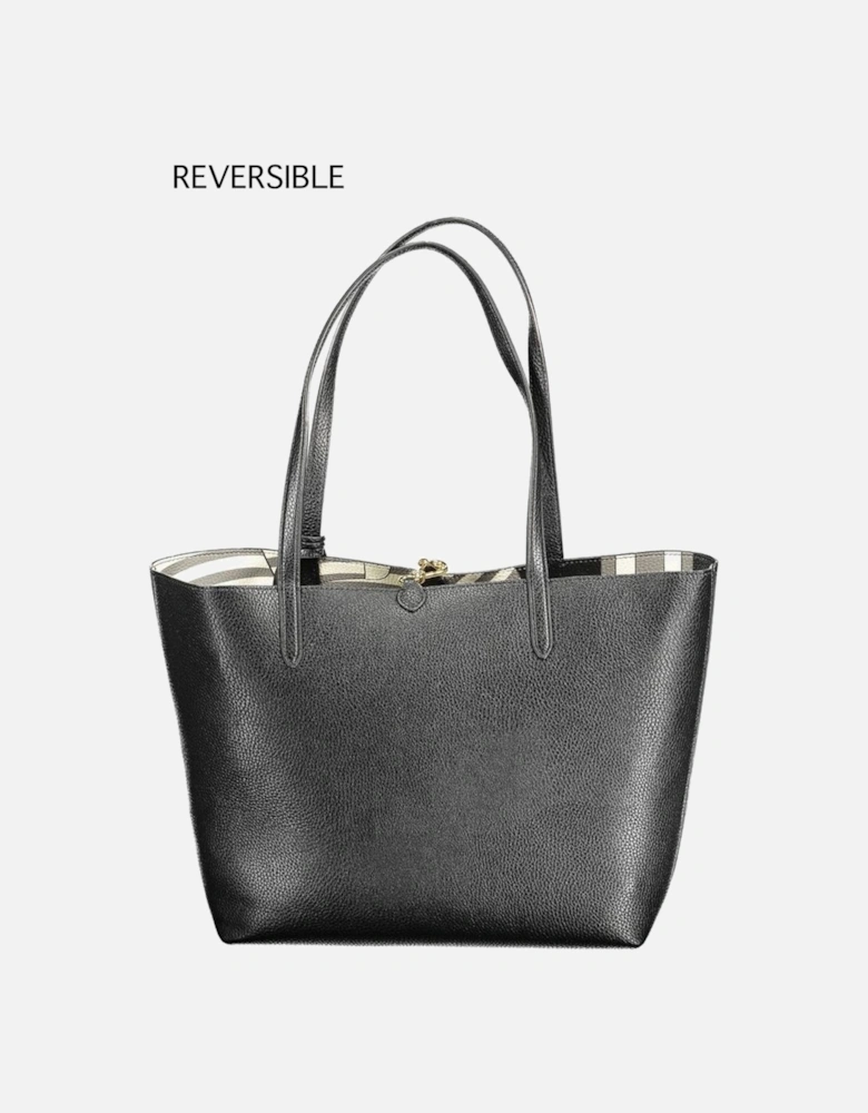 Reversible Shoulder Bag with Removable Clutch Women - Black Handbags