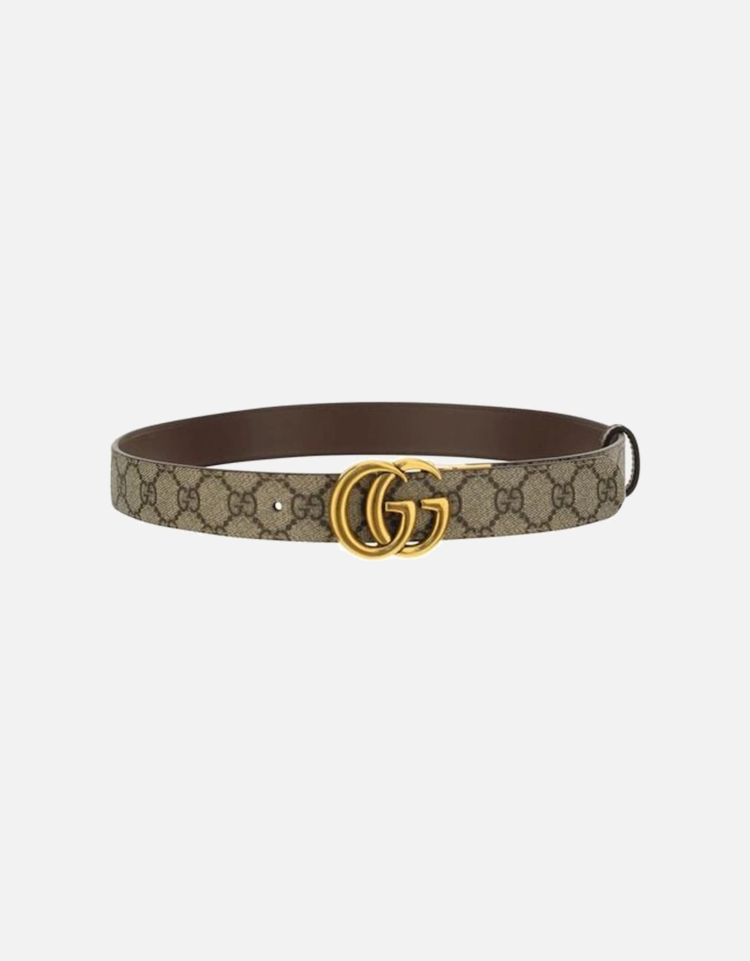 Reversible GG Supreme Pattern Belt with Brass Buckle Women - Brown