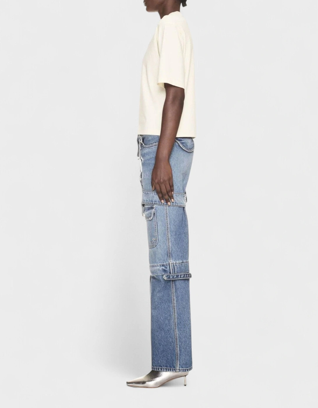 Basic Tee Beige Black