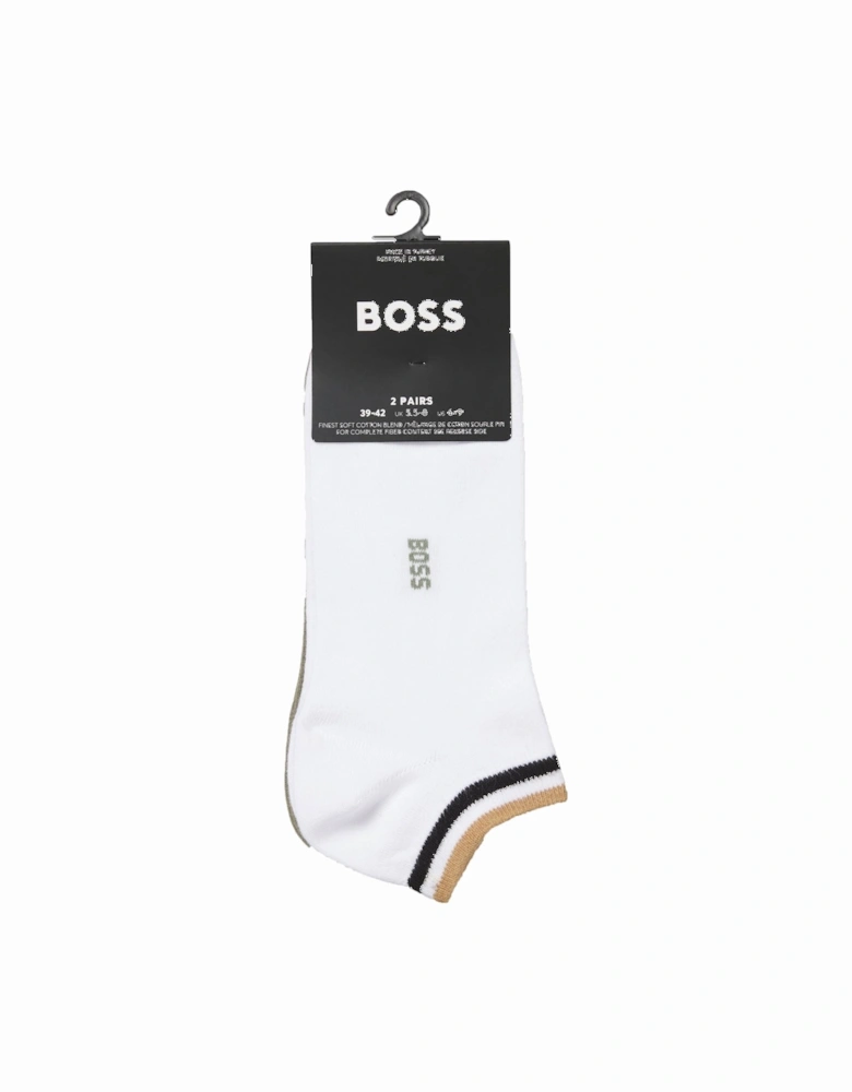 BOSS 2P AS UNI STRIPE SOCKS WHITE/GREEN