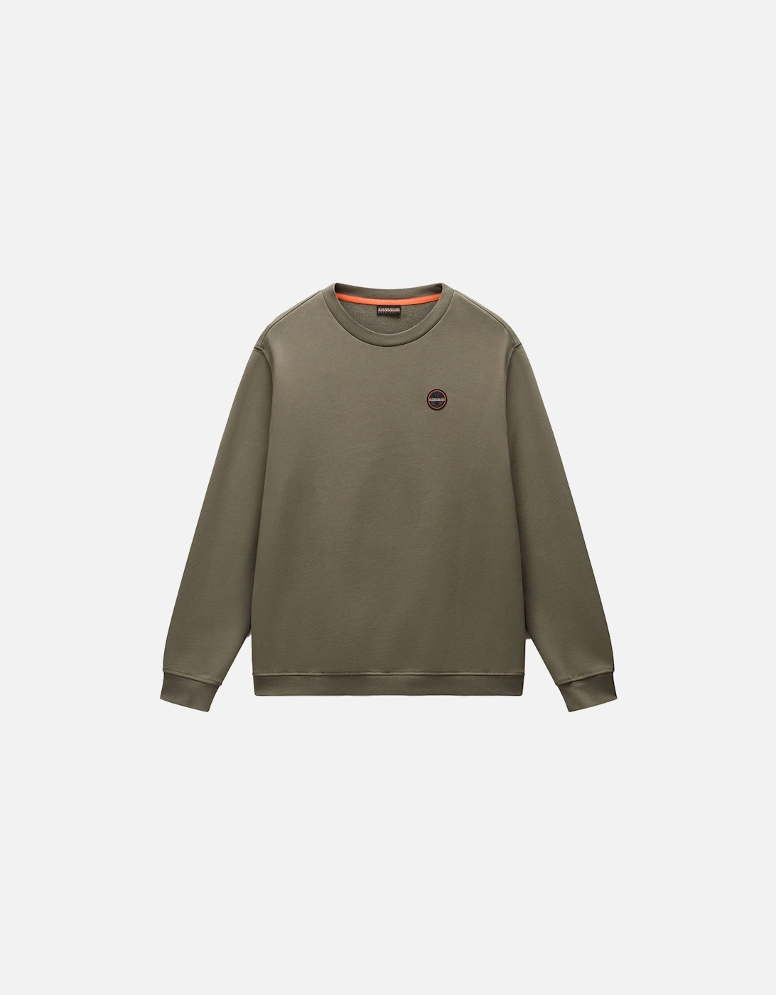 Men's Napapijri B-Badge Loopback Crew Sweat - Tan - Size: 40