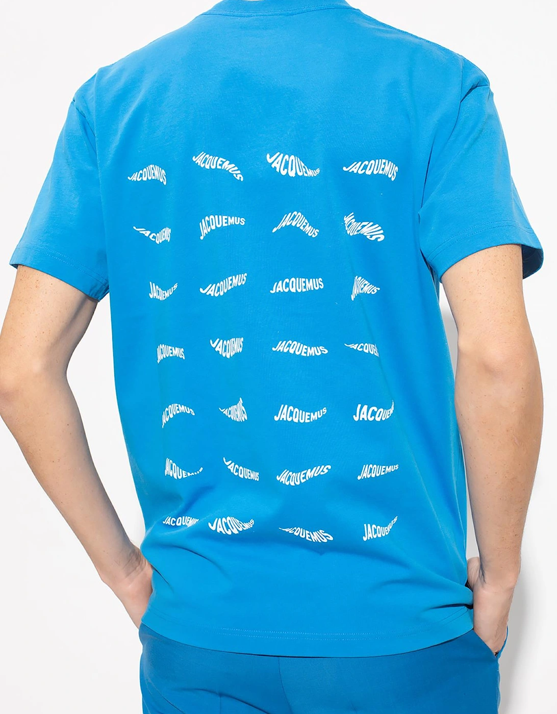 Le Vague Print Logo Wave T-Shirt in Blue