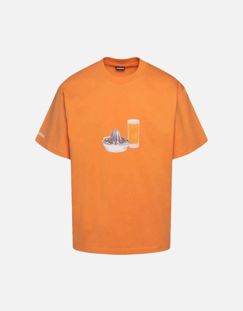 Le Succo Print Orange Juice T-Shirt in Orange