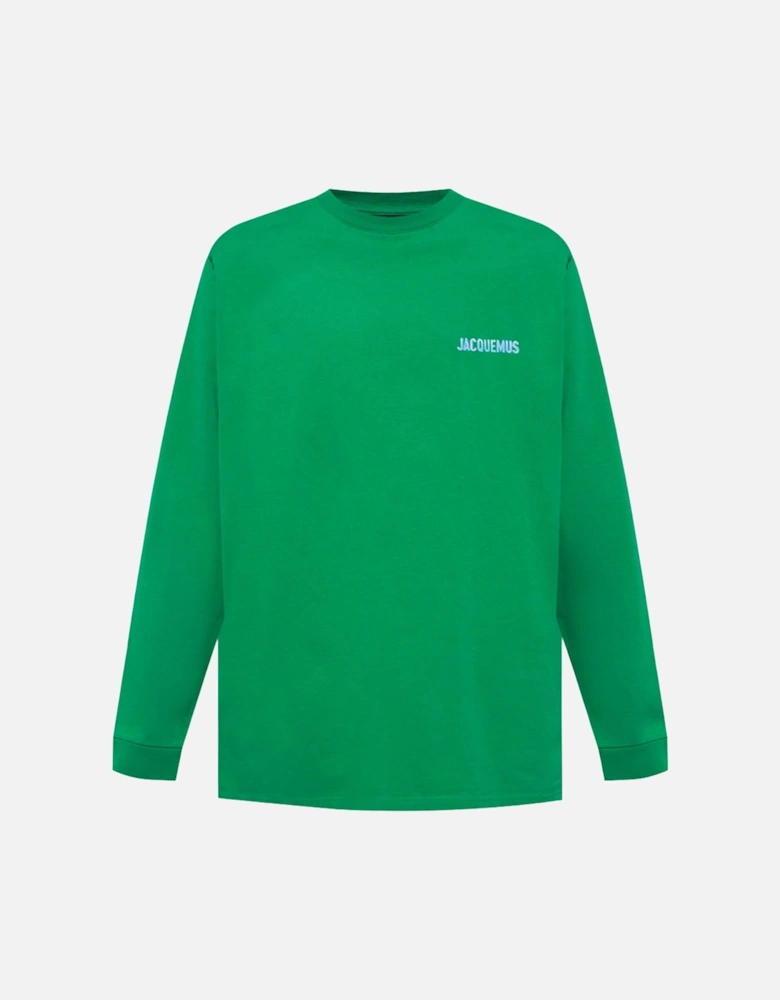 Le T-Shirt Gelo Print Ice Long Sleeved T-Shirt in Green