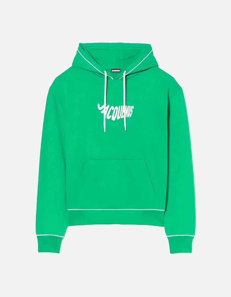 Le Sweatshirt Vague Print Logo Hoodie in Wave Green