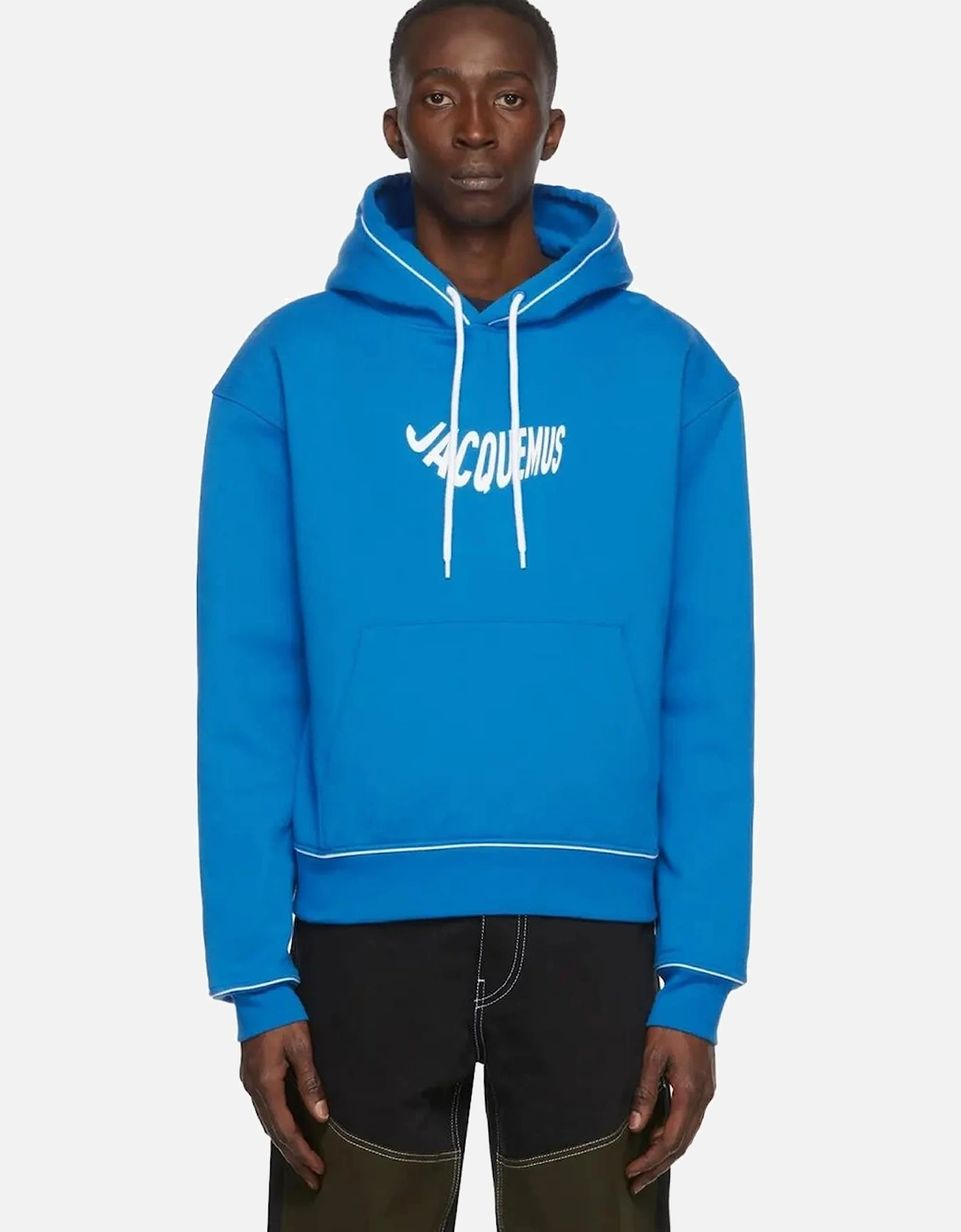 Le Sweatshirt Vague Print Logo Hoodie in Wave Blue
