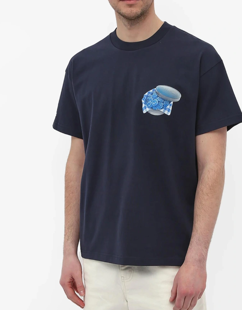 Bonbon Print Candy Box Le T-Shirt in Navy