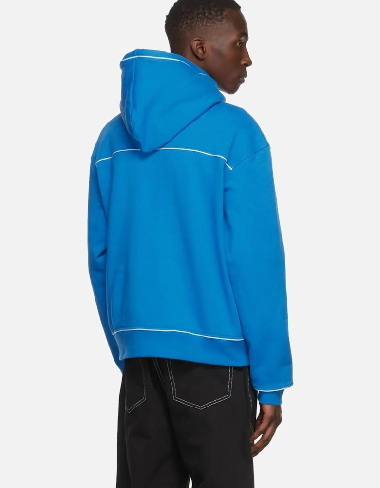 Le Sweatshirt Vague Print Logo Hoodie in Wave Blue