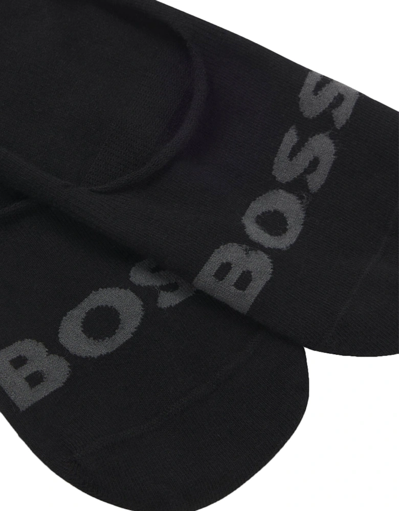 Boss Accessories 2P SL UNI LOGO CASUAL SOCKS BLACK