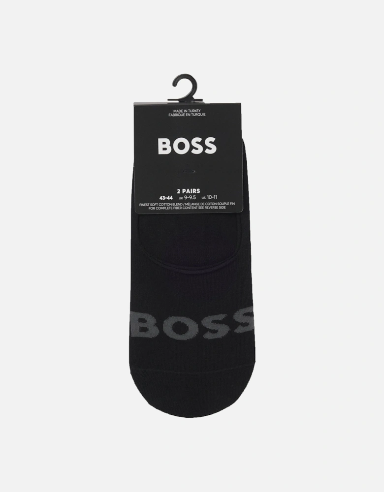 Boss Accessories 2P SL UNI LOGO CASUAL SOCKS BLACK
