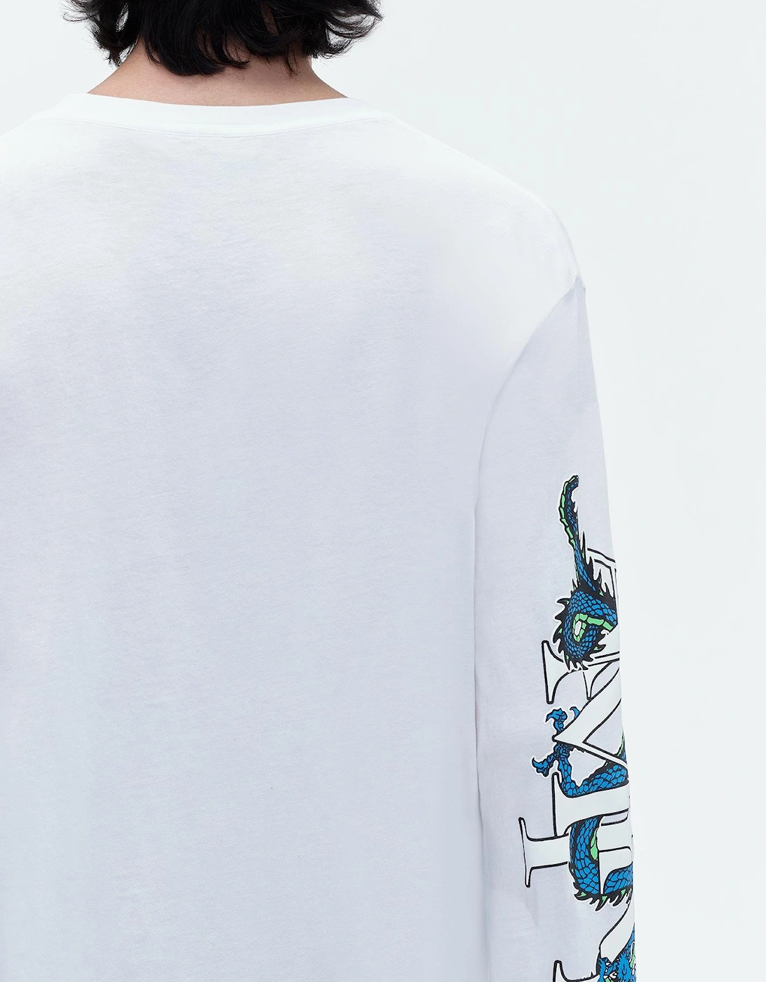 CNY Dragon Printed Long Sleeve T-Shirt in White