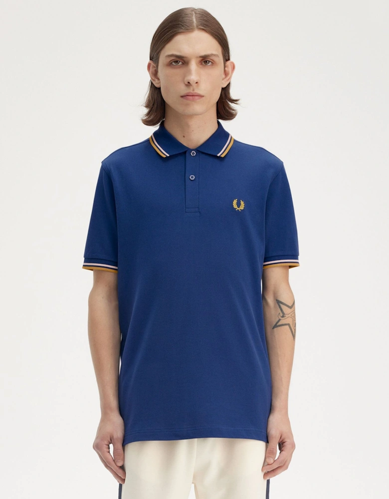 M3600 Polo Shirt Shaded Cobalt / Oatmeal / Honeycomb