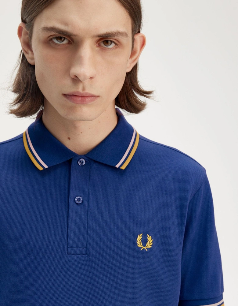 M3600 Polo Shirt Shaded Cobalt / Oatmeal / Honeycomb