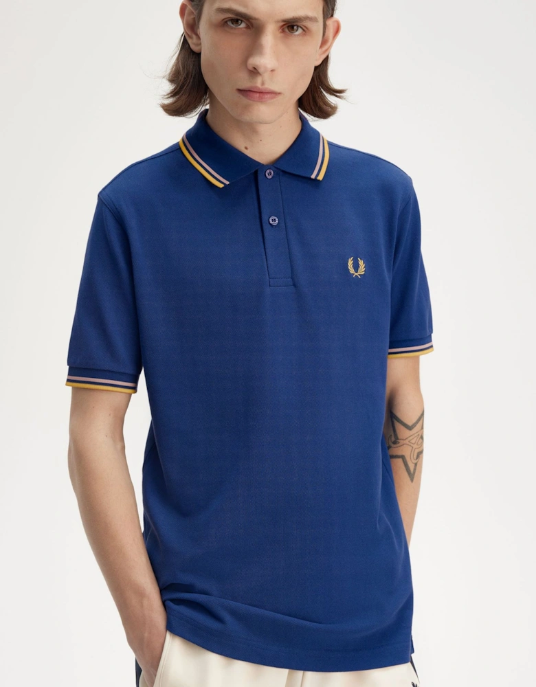 M3600 Polo Shirt Shaded Cobalt / Oatmeal / Honeycomb