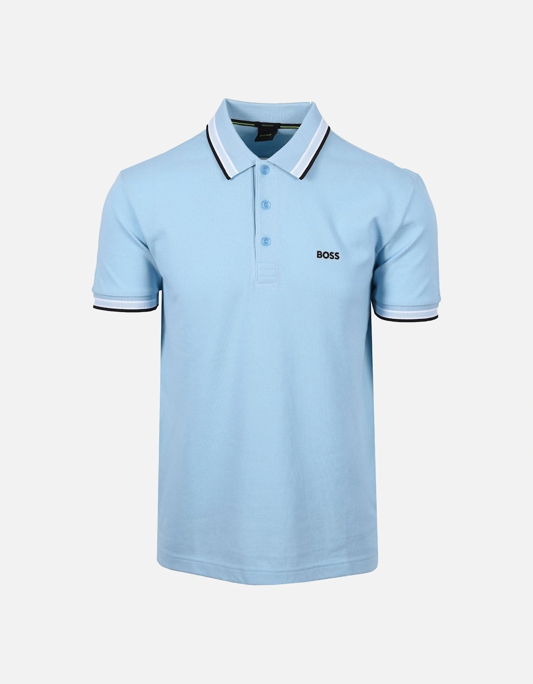 Boss Green Paddy Polo Shirt Light Pastel Blue, 5 of 4