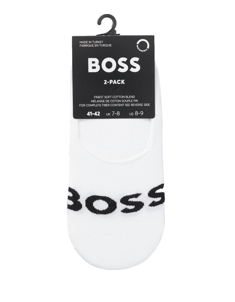 Boss Accessories 2P SL UNI LOGO CASUAL SOCKS WHITE