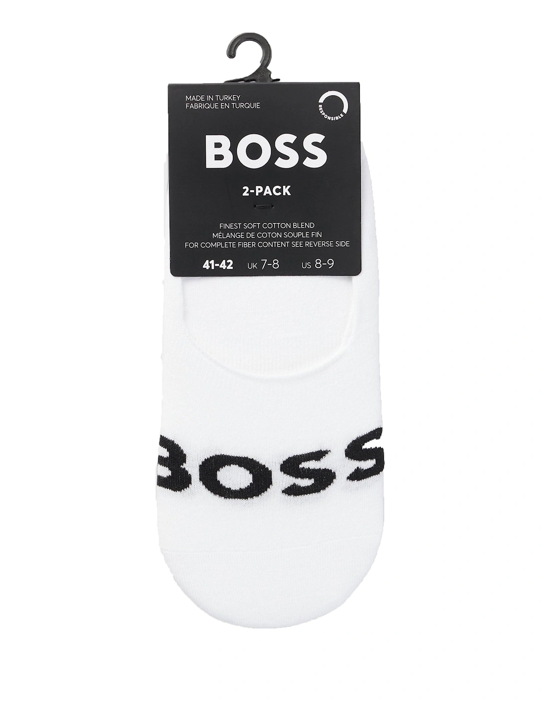 Boss Accessories 2P SL UNI LOGO CASUAL SOCKS WHITE, 4 of 3