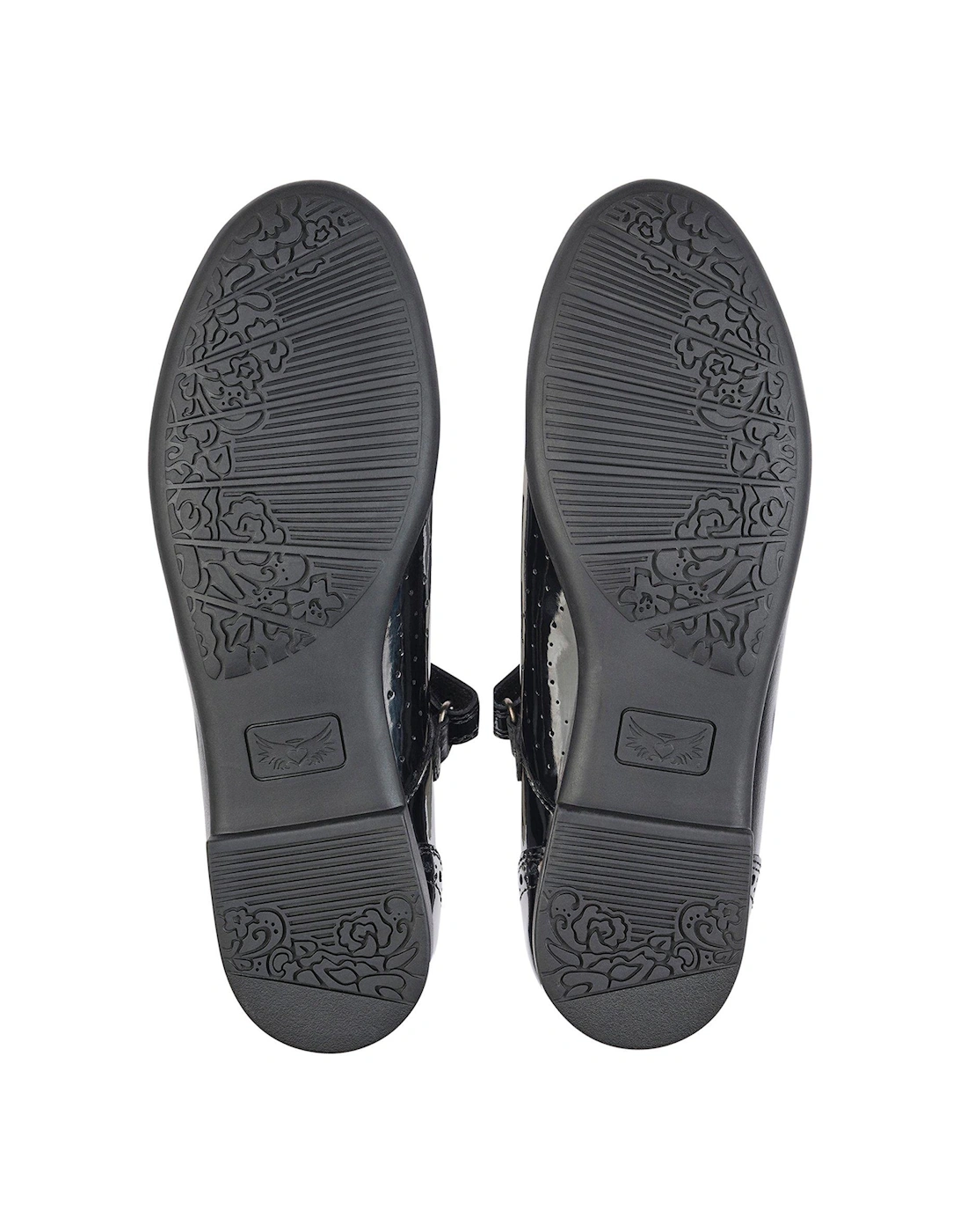 Impress Patent Leather Girls Mary Jane School Shoes - Black
