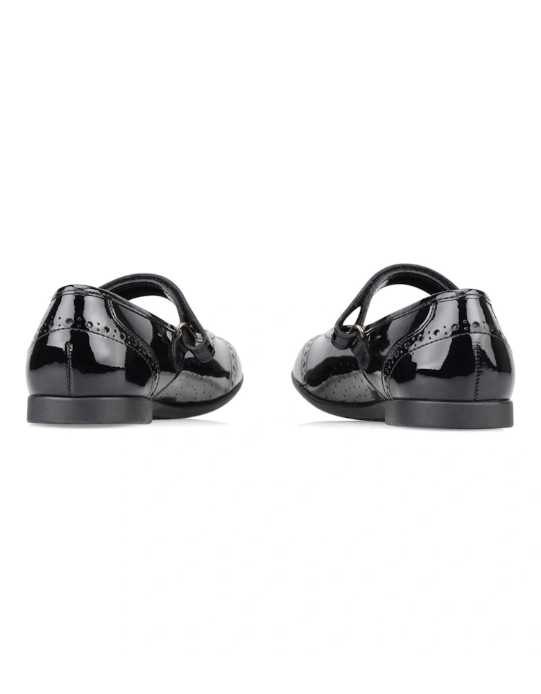 Impress Patent Leather Girls Mary Jane School Shoes - Black